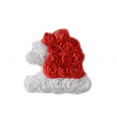 3" Santa Hat Shaped Shabby Flower