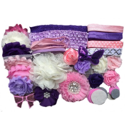 Mini Purple and Pink Baby Shower Headband Kit