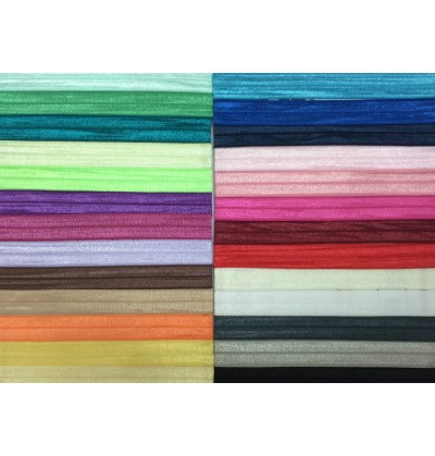 Grab Bag of Solid Color 5/8" Fold Over Elastic