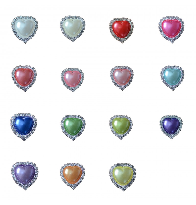 0.75" Rhinestone Heart