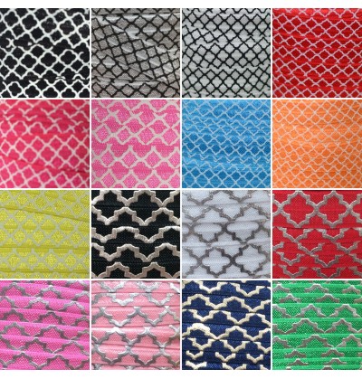 Quatrefoil 5/8" Fold Over Elastic