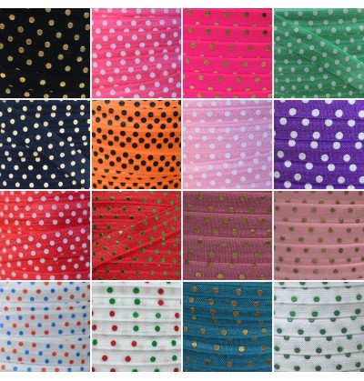 Polka Dot 5/8" Fold Over Elastic