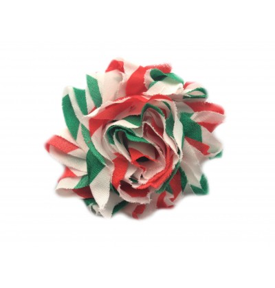 Christmas Stripes 2.5" Printed Shabby Flowers