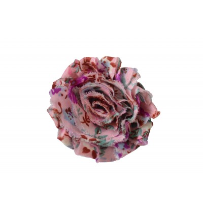 Pink Floral 2.5" Printed Shabby Flowers