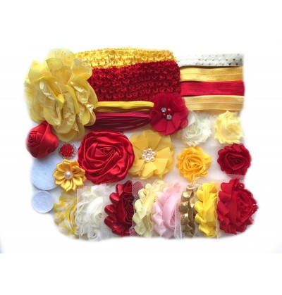 Mini Yellow and Red Princess Baby Shower Headband Kit
