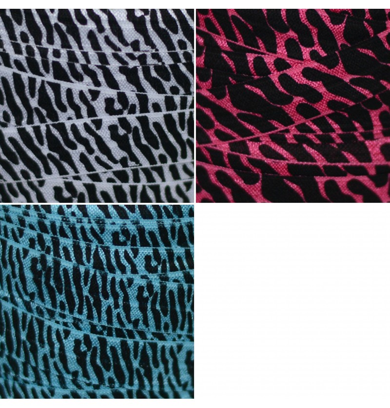 Zebra Prints 5/8" Fold Over...