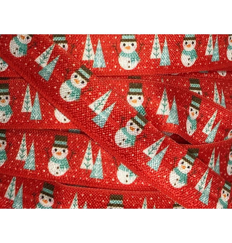 Red w/ Snowmen 5/8" Fold...