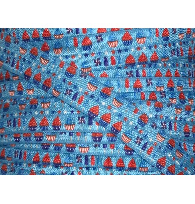 Patriotic Treats 5/8" Fold Over Elastic