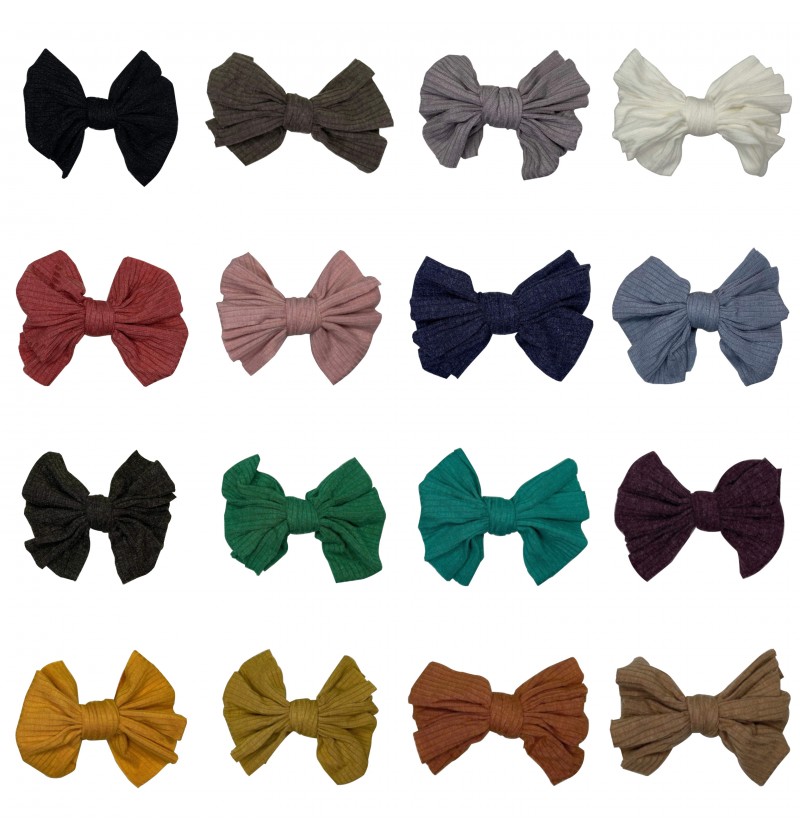 3.5" Ribbed Messy Cotton Bow