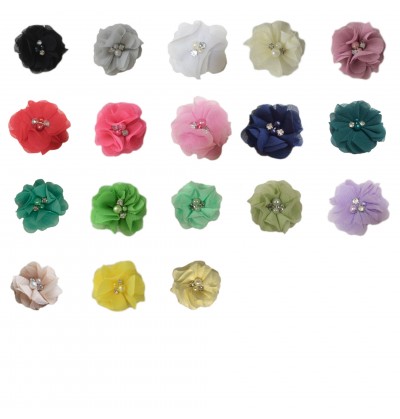 2" Pearl and Rhinestone Flower Grab Bag - 10 pieces