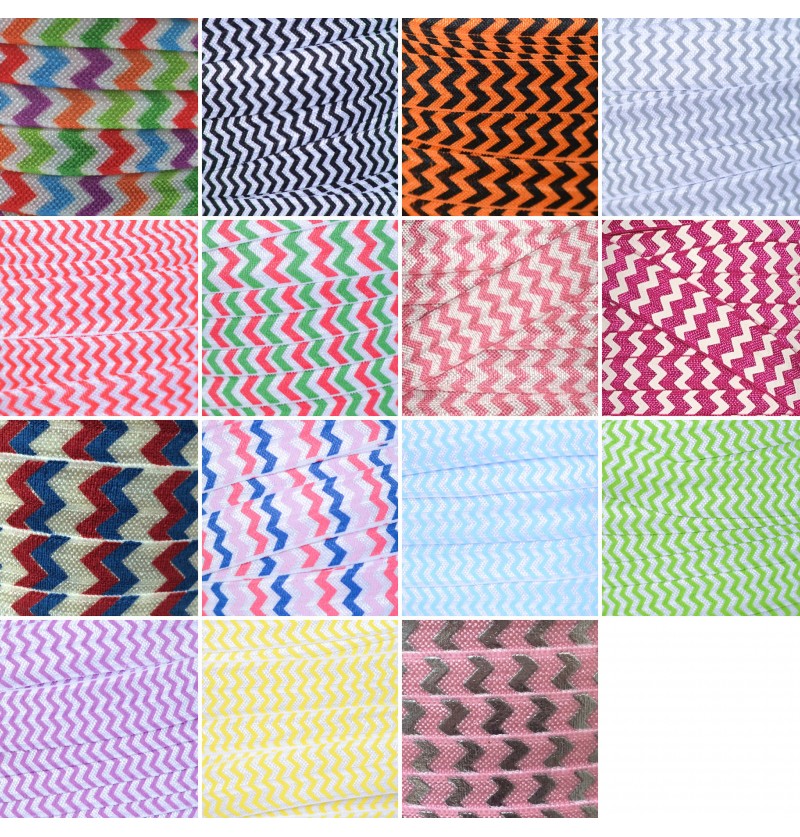 Chevron 5/8" Fold Over Elastic