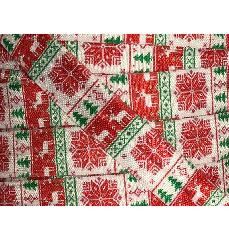 Christmas Print 5/8" Fold...