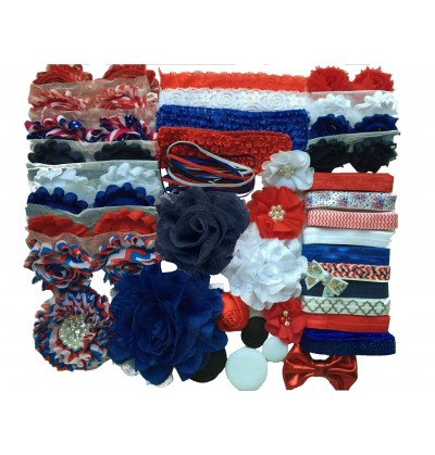 Fourth of July Baby Shower Headband Kit