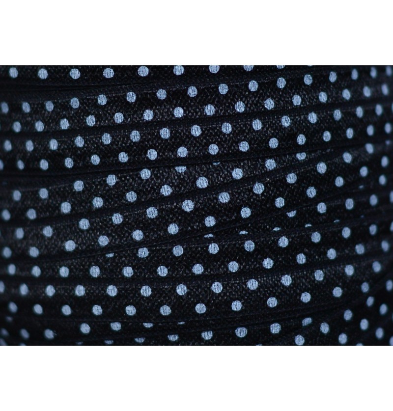 1/2 Inch Fold-Over Elastic green polka dot - 072879284270