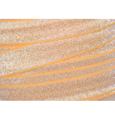 Shimmery Gold 5/8" Fold Over Elastic