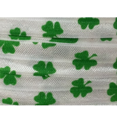 Shamrocks 5/8" Fold Over Elastic