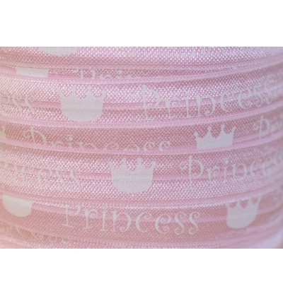 Princess Light Pink 5/8" Fold Over Elastic