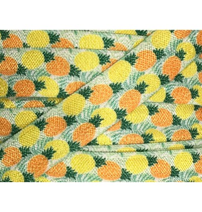 Pineapple Prints 5/8" Fold Over Elastic