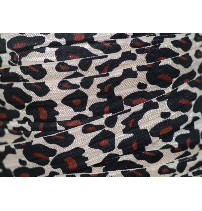 Leopard 5/8" Fold Over Elastic