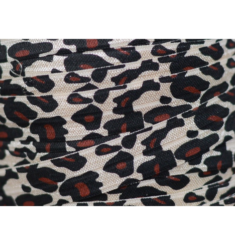 Leopard 5/8" Fold Over Elastic