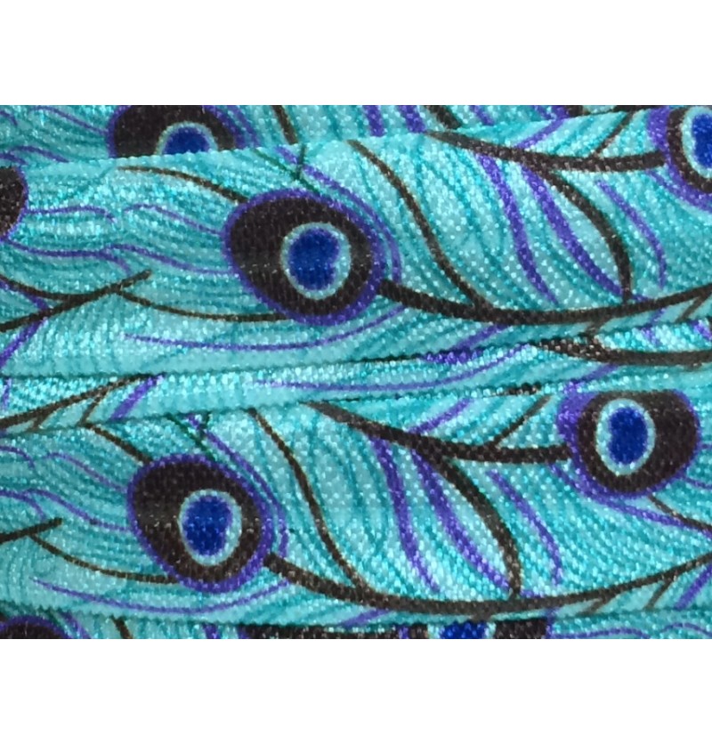 Peacock 5/8" Fold Over Elastic