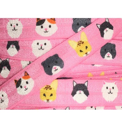 Kitties 5/8" Fold Over Elastic