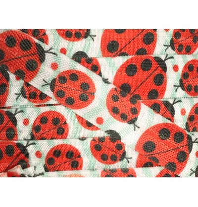 Lady Bugs 5/8" Fold Over Elastic