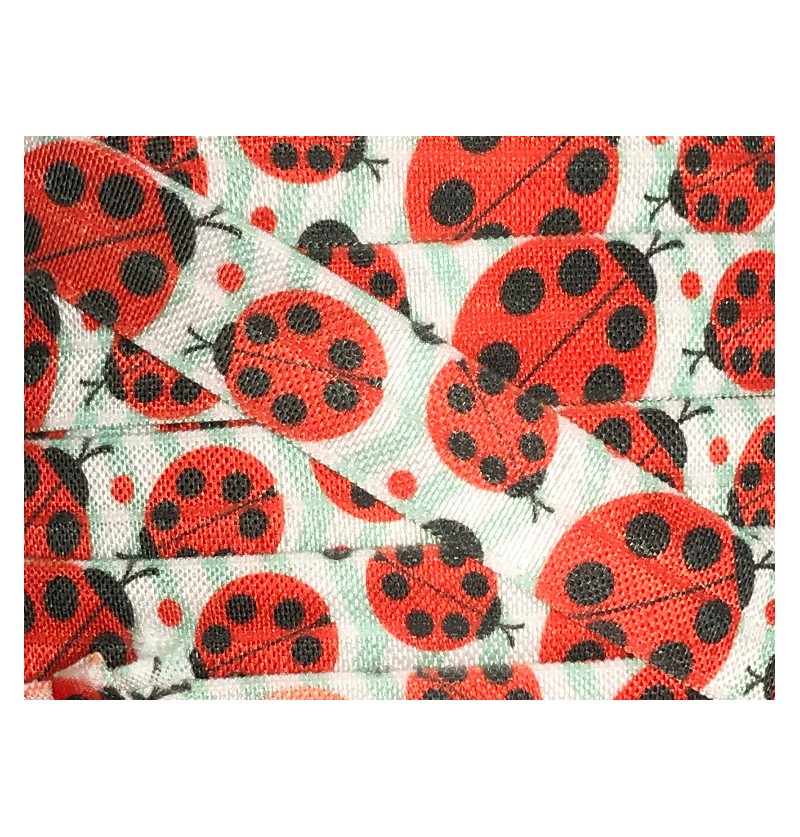 Lady Bugs 5/8" Fold Over...