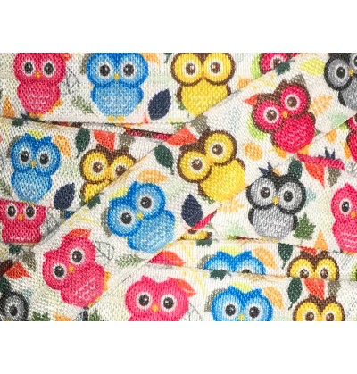 Owls 5/8" Fold Over Elastic