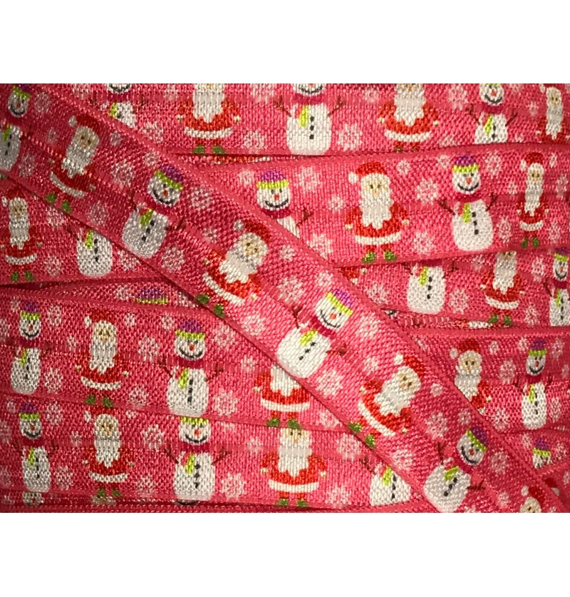 Pink w/ Snowmen 5/8" Fold...