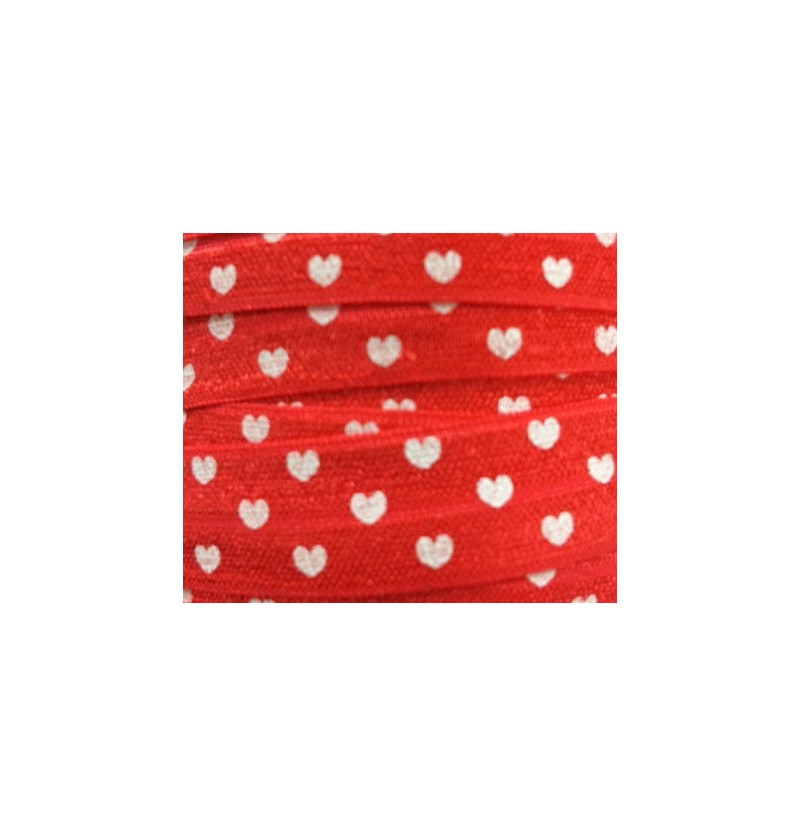 Red w/ White Hearts 5/8"...